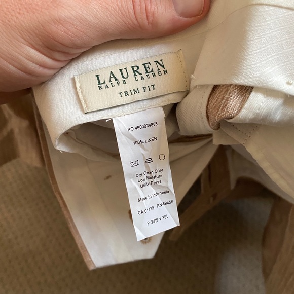 Polo Linen Suit Wheat 42R pants 34x32 - Picture 3 of 5